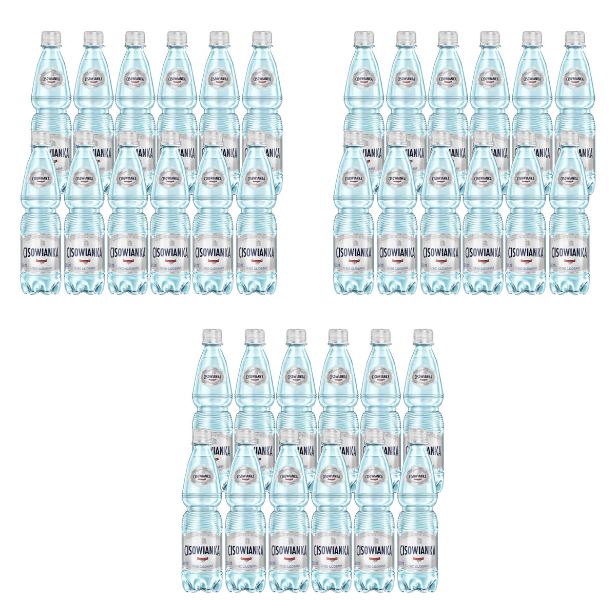 36x Woda mineralna CISOWIANKA lekko gazowana 0,5 l