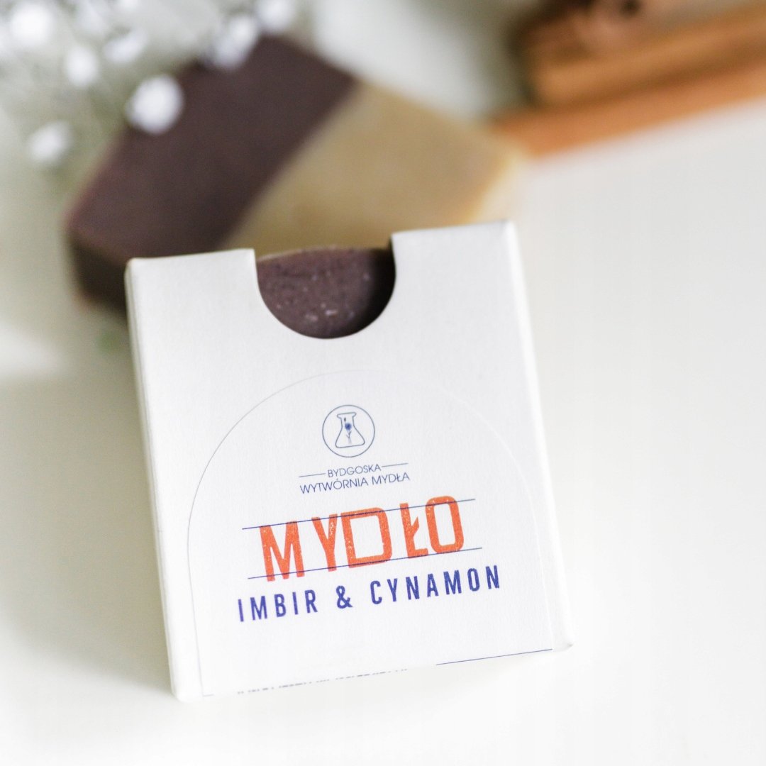 Bydgoska Wytwórnia Mydła, Naturalne mydło w kostce sodowe imbir cynamon, 110g