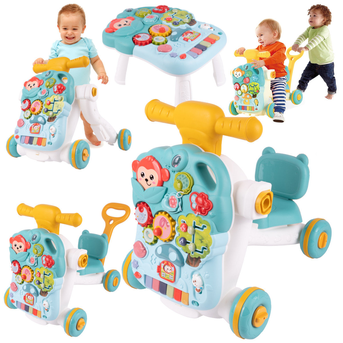 Multifunkcyjny Chodzik Pchacz Edukacyjny dla Dzieci 4w1 - Interaktywny Z728