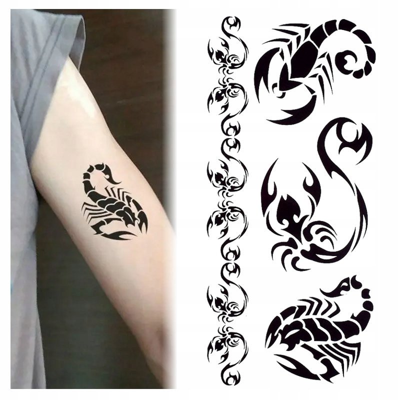 TATUAŻ ZMYWALNY TYMCZASOWY WODNY - SKORPION