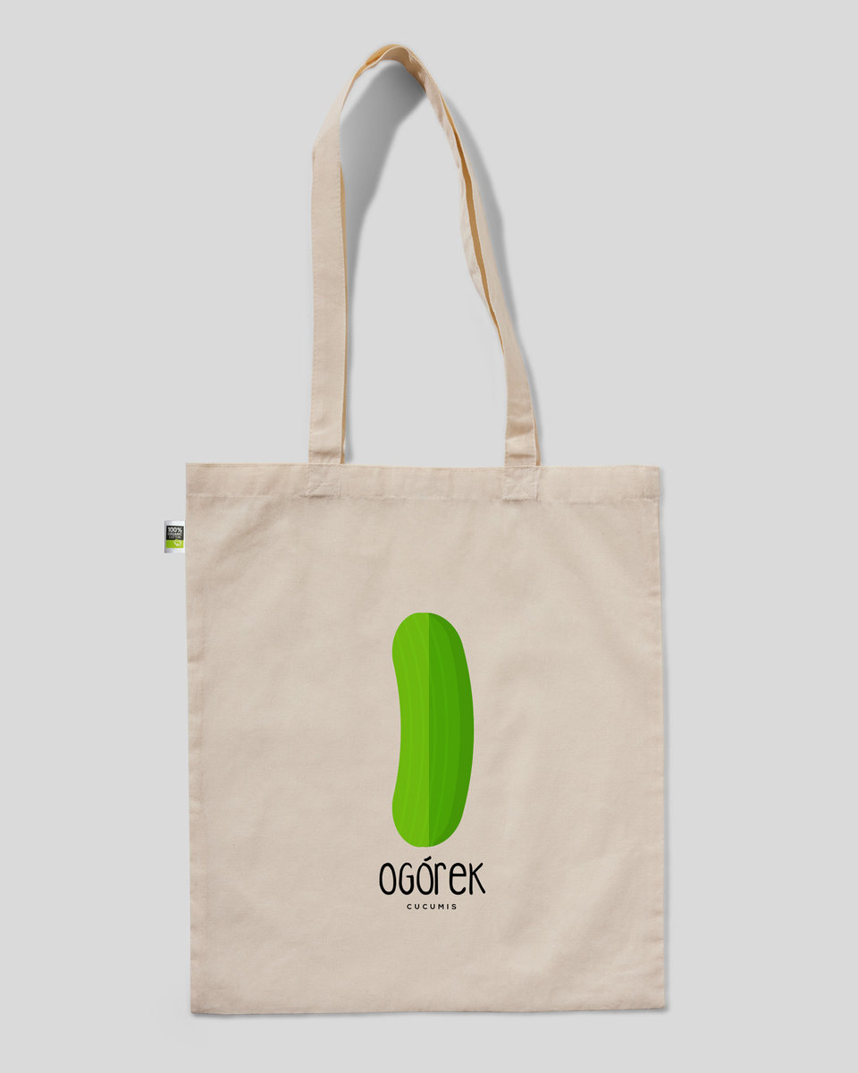 Torba bawełniana na zakupy OGÓREK warzywa