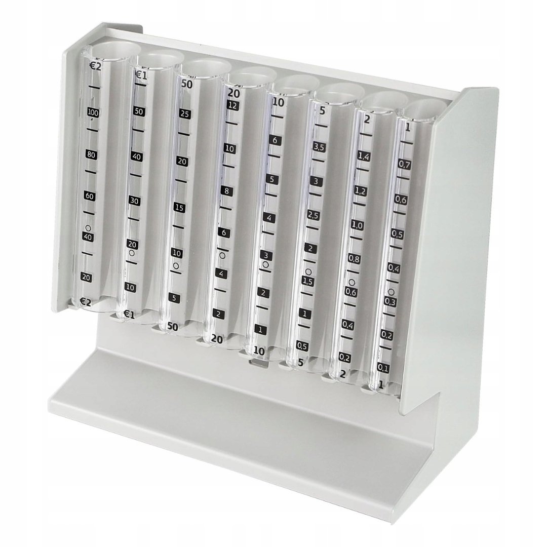 SORTOWNIK MONET SKARBONKA EURO 21 x 19,5 x 10 cm JASNOSZARA