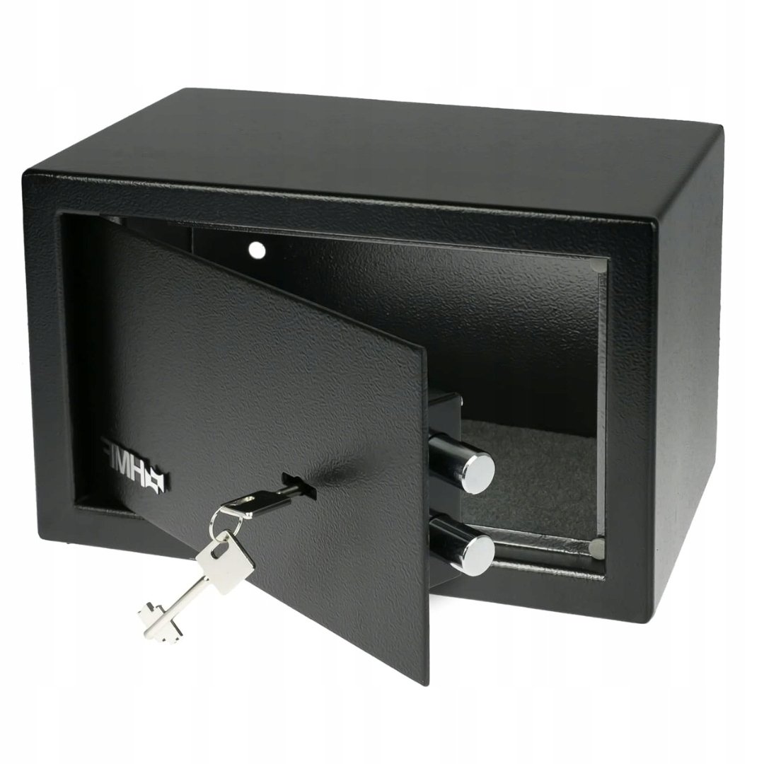 SEJF MEBLOWY| ZAMEK DWUBRODOWY|CZARNY| 31,0 x 20,0 x 20,0 cm| 6kg