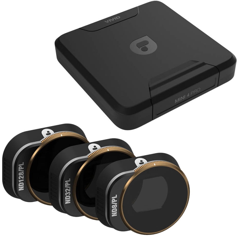 Filtry hybrydowe PolarPro ND8/PL, ND32/PL, ND128/PL do drona DJI Mini 4 Pro