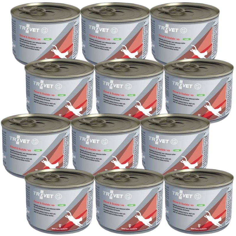 TROVET RID Renal & Oxalate (dla kota) 12x200g - jagnięcina