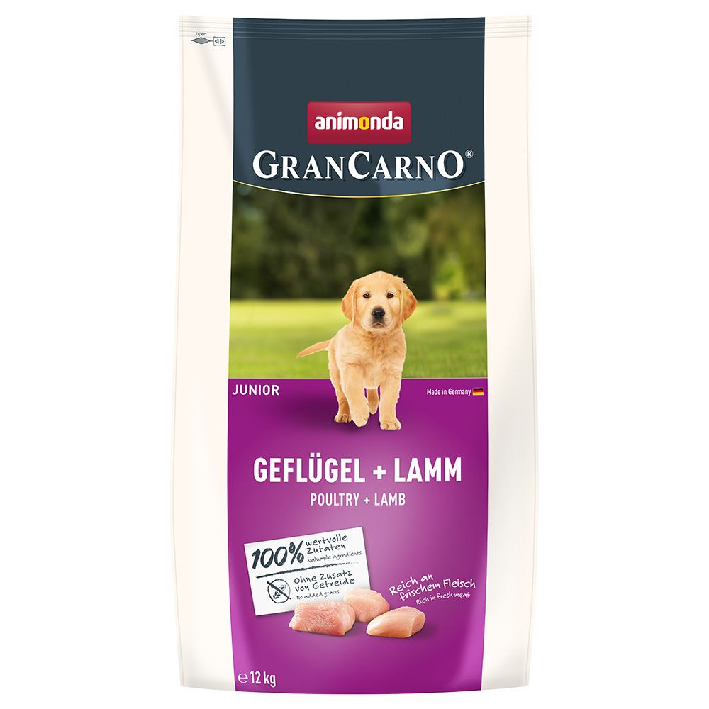 animonda GranCarno Junior, drób i jagnięcina - 12 kg