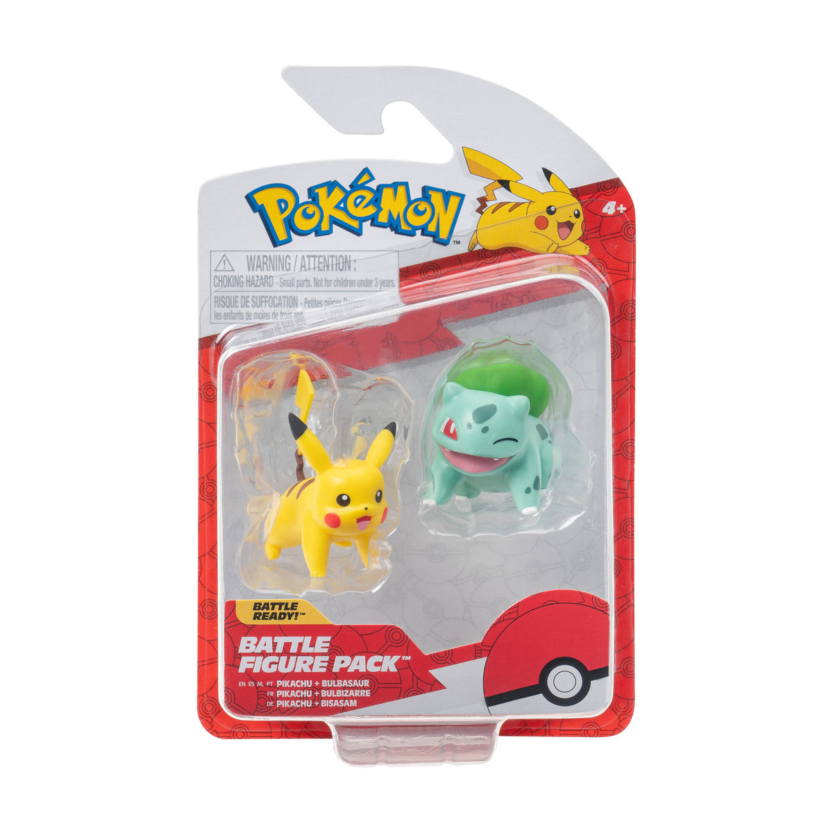 POKEMON Figurki bitewne: Generacja IX, figurka 2 Pack (Bulbasaur #2 & Pikachu #1) W2
