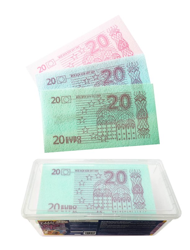 Słodki Papier Jadalny Banknoty EURO 100 szt / 150g