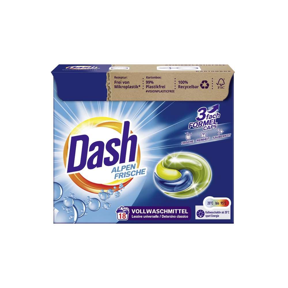 Kapsułki do prania DASH Alpen Frische 3in1 18 szt