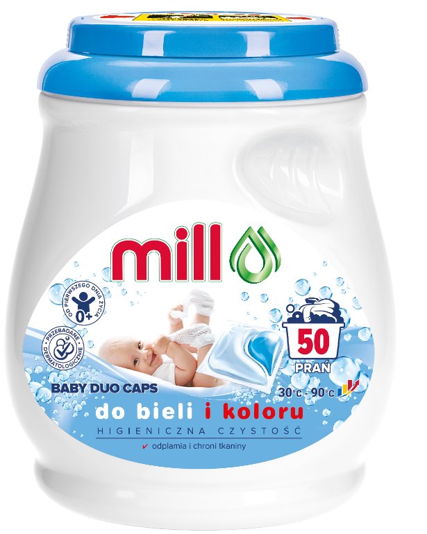 Mill Professional Duo Caps Kapsułki do Prania Ubrań Dziecięcych Baby 50szt.