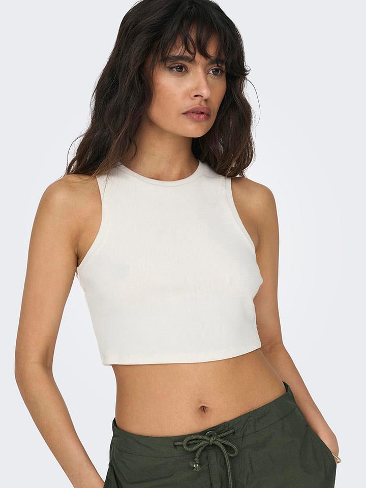 ONLY Top w kolorze białym