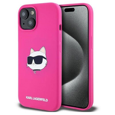 Karl Lagerfeld Silicone Choupette Head MagSafe - Etui iPhone 15 Plus / 14 Plus (różowy)