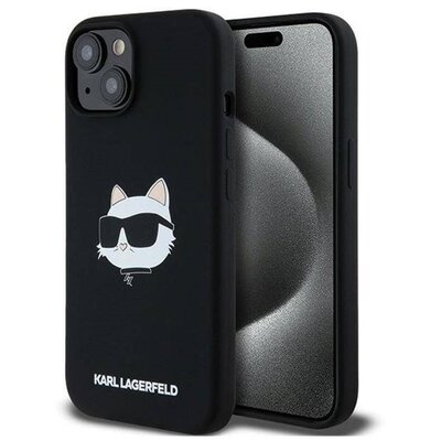 Karl Lagerfeld Silicone Choupette Head MagSafe - Etui iPhone 15 Plus / 14 Plus (czarny)