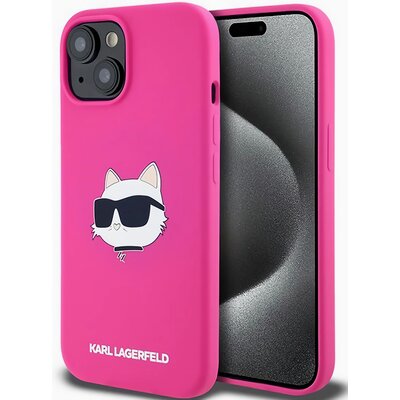 Karl Lagerfeld Silicone Choupette Head MagSafe - Etui iPhone 15 / 14 / 13 (różowy)
