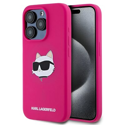 Karl Lagerfeld Silicone Choupette Head MagSafe - Etui iPhone 15 Pro Max (różowy)