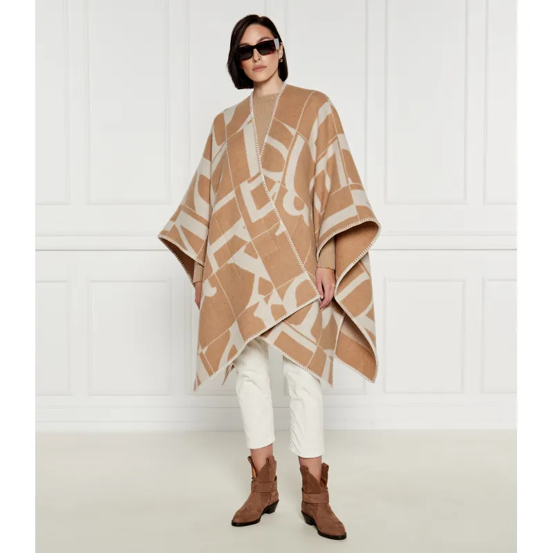 Max Mara Leisure Wełniane ponczo | Regular Fit