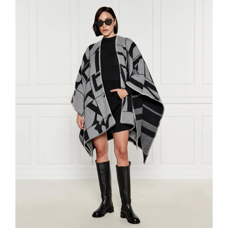 Max Mara Leisure Wełniane ponczo | Regular Fit