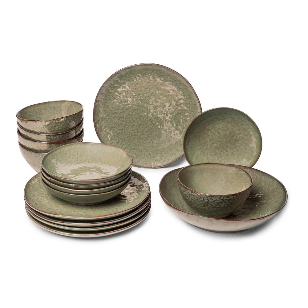 Kamionkowy zestaw talerzy 16 szt. Nephrite – Bonami Selection