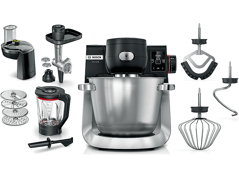 Bosch MUMS6ZS34 Series 6 Czarny-stal szczotkowana