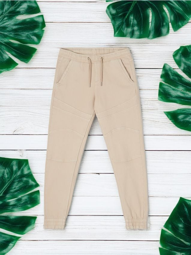 Sinsay - Spodnie jogger - beżowy