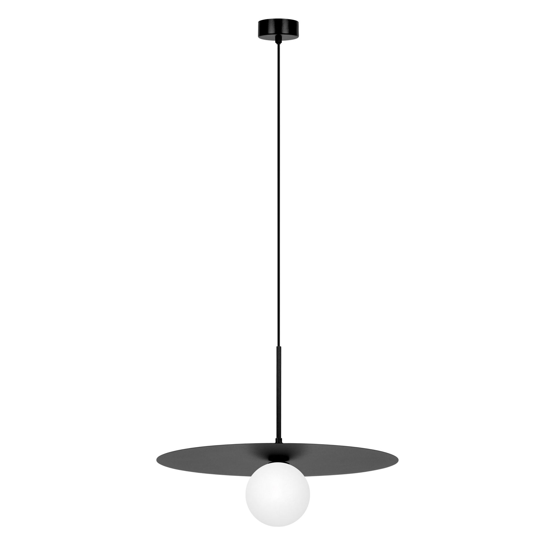 Czarna lampa wisząca z kloszem, na żarówkę G9 K-5372 z serii SANTE