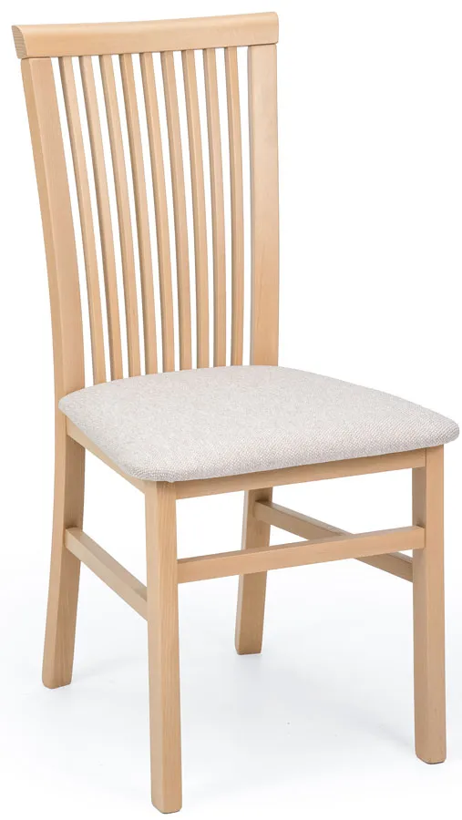 Klasyczne krzesło tapicerowane dąb artisan + beżowy A8-M22