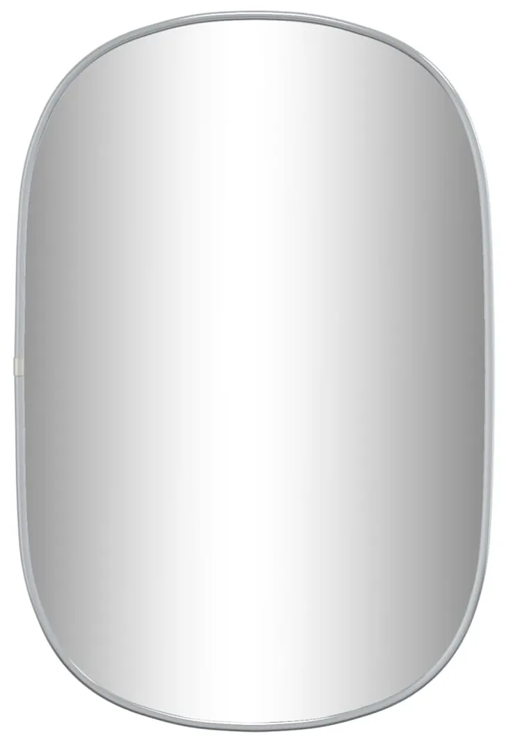 Wiszące srebrne owalne lustro 60x40 cm - Kogo 3X