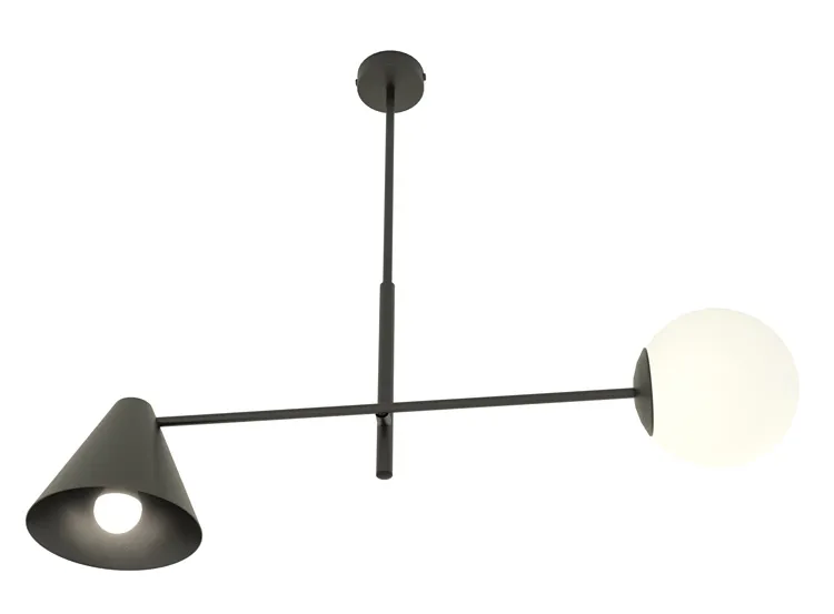 Czarna lampa sufitowa w stylu loftowym - 5X D139 M2-W60