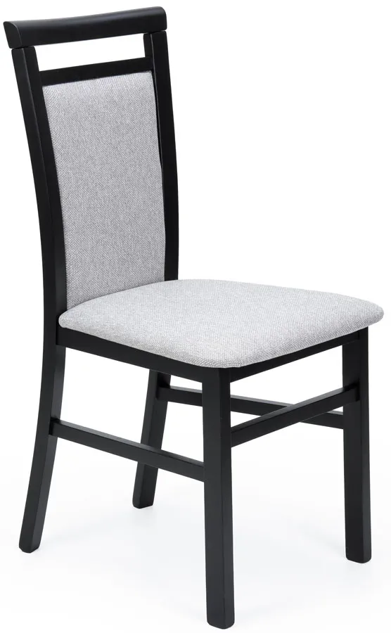 Krzesło tapicerowane w stylu klasycznym czarny + szary C3-C09