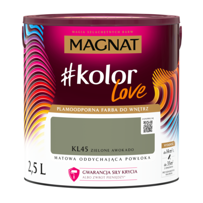 Farba #Kolor Love KL45 zielone awokado 2,5 l Magnat