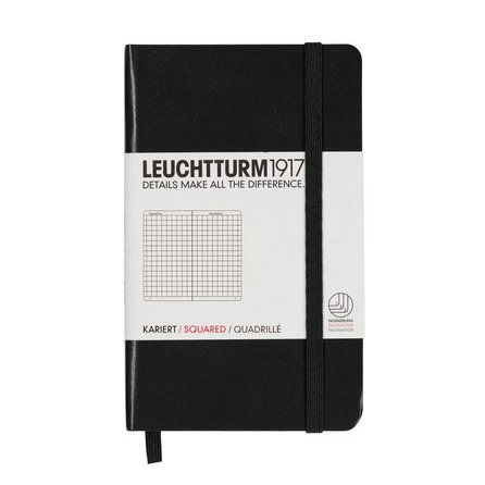 Leuchtturm, Notes Pocket, 185 stron, kratka, czarny