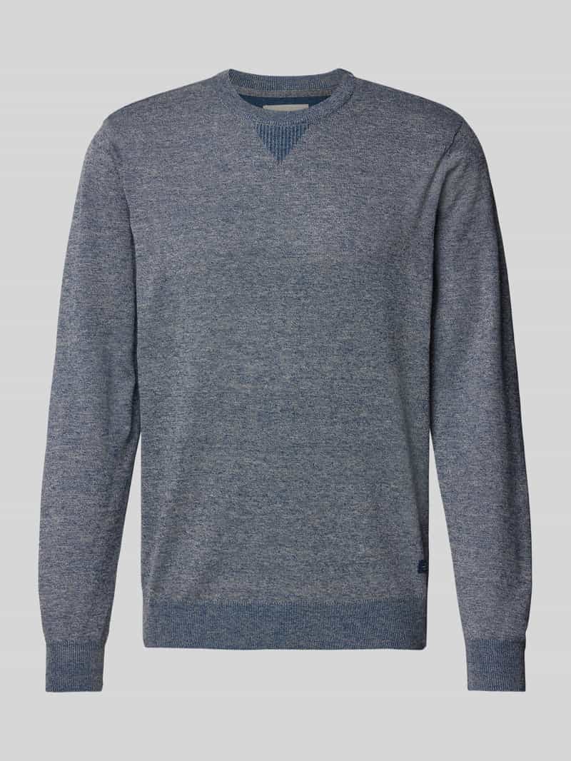 Sweter z dzianiny z okrągłym dekoltem model ‘Bruton’
