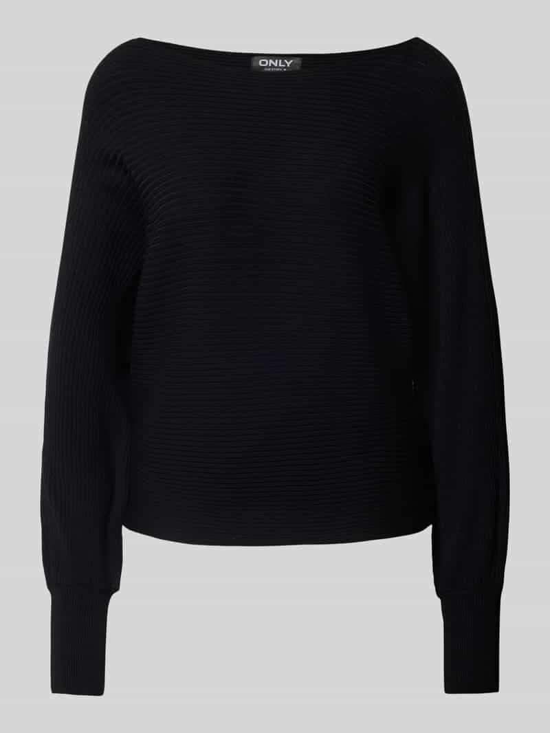 Sweter z dzianiny z dekoltem w łódkę model ‘ADALINE’