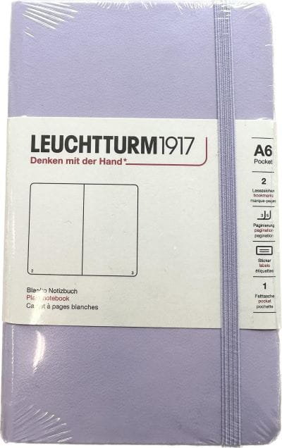 Leuchtturm1917- Plain Notebook A6 Notatnik fioletowy twardy gładki