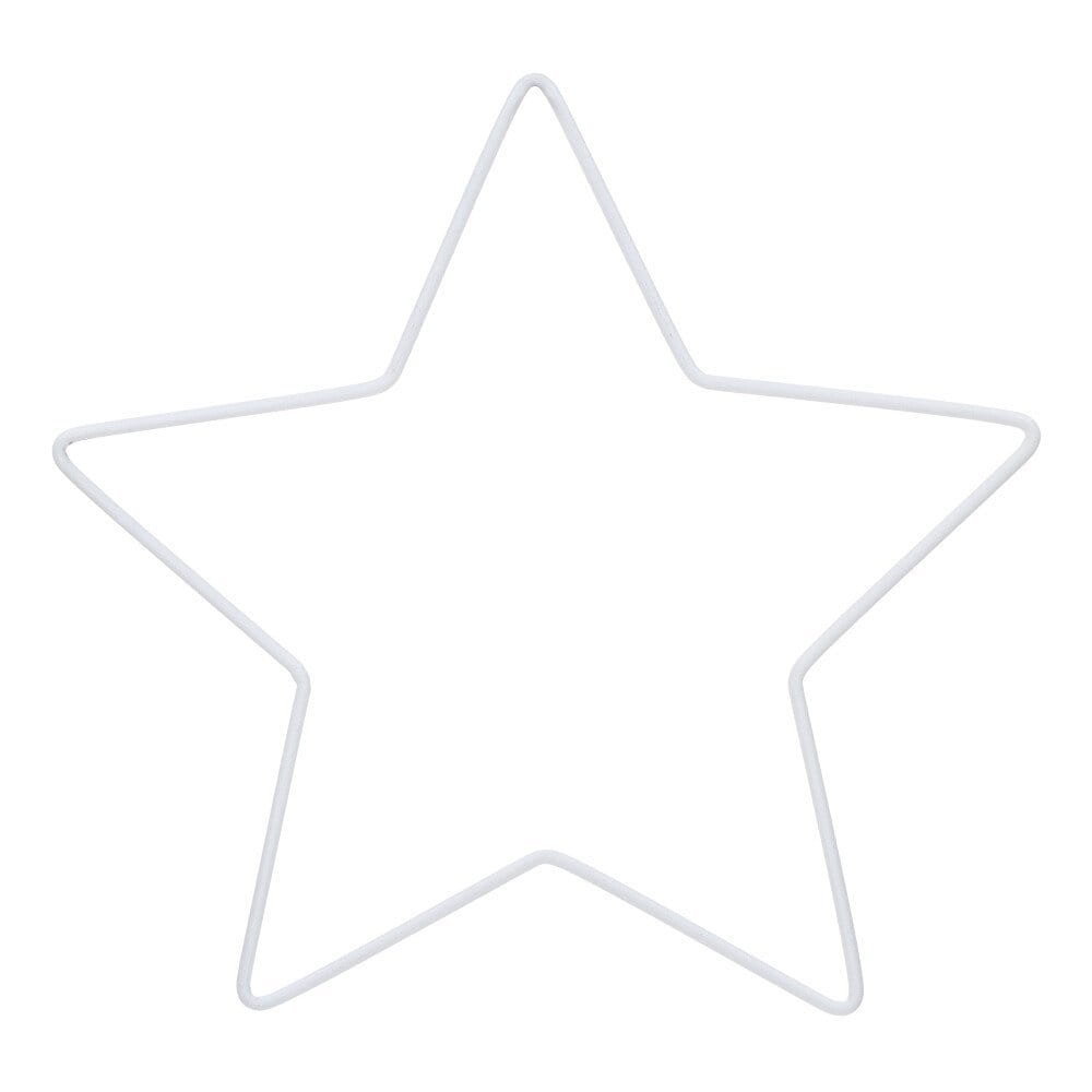 [000149] Obręcz metalowa baza do łapacza snów gwiazdka 30cm biała