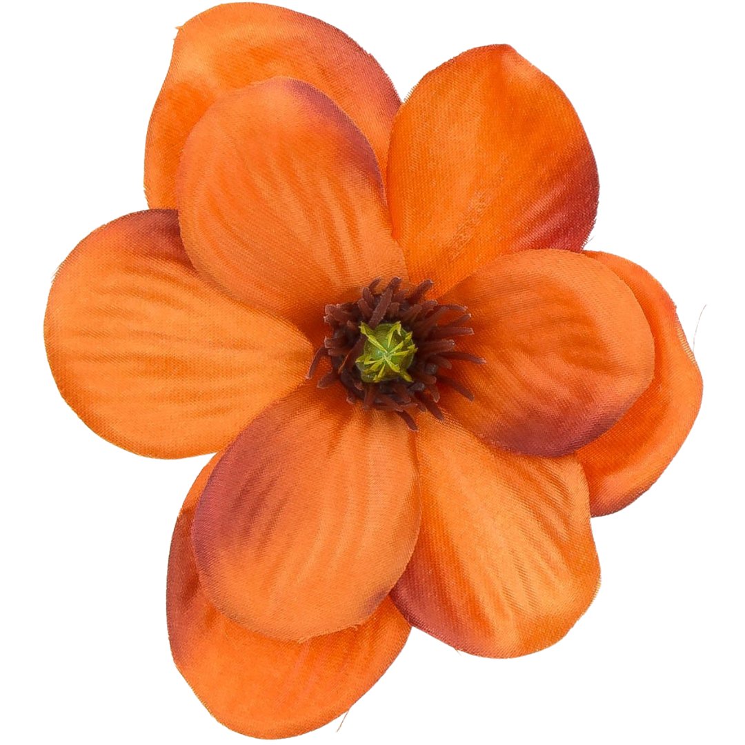 [w10002] Główka kwiatowa magnolia 11cm ciemnopomarańczowa 12szt