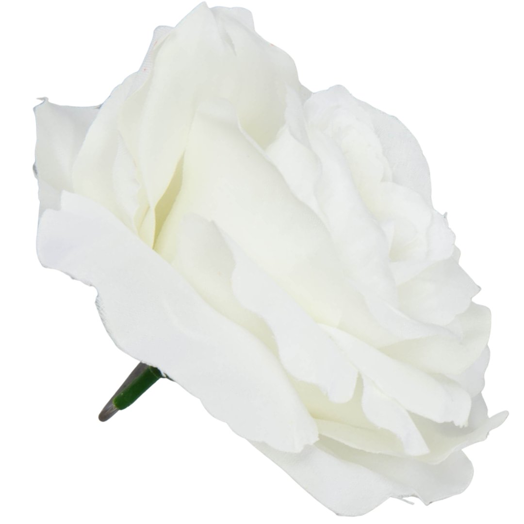 [w04017] Róża główka 13cm ecru