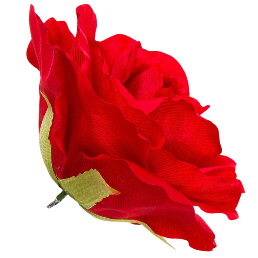 [w0535] Główka kwiatowa róża duża 20cm czerwona