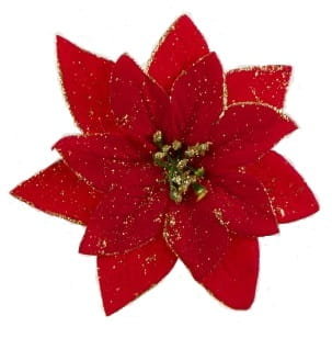 [680170] Poinsecja główka z brokatem 14cm