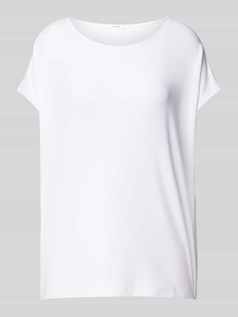 T-shirt z mieszanki wiskozy z okrągłym dekoltem