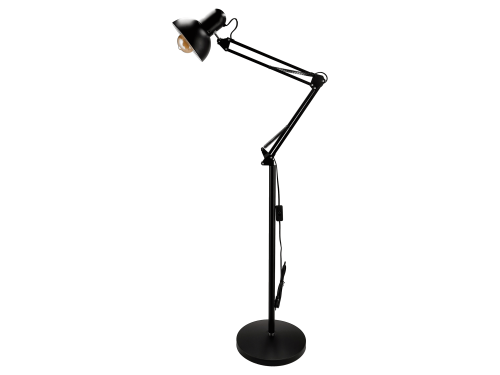 Lampa podłogowa stojąca LED STL034 - Czarna - 1xE27