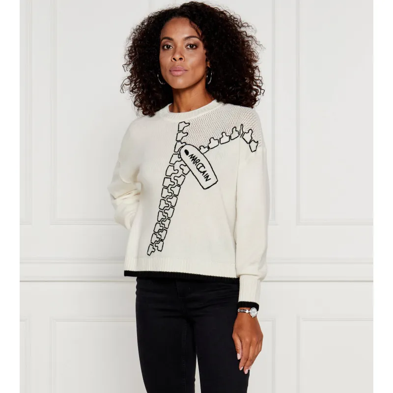 Marc Cain Wełniany sweter | Loose fit | z dodatkiem kaszmiru