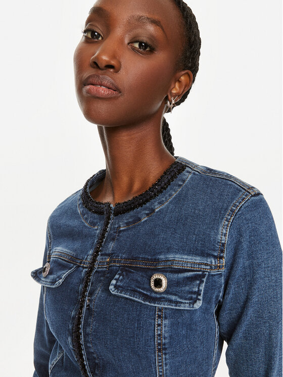 Liu Jo Kurtka jeansowa UF4094 D4448 Granatowy Regular Fit