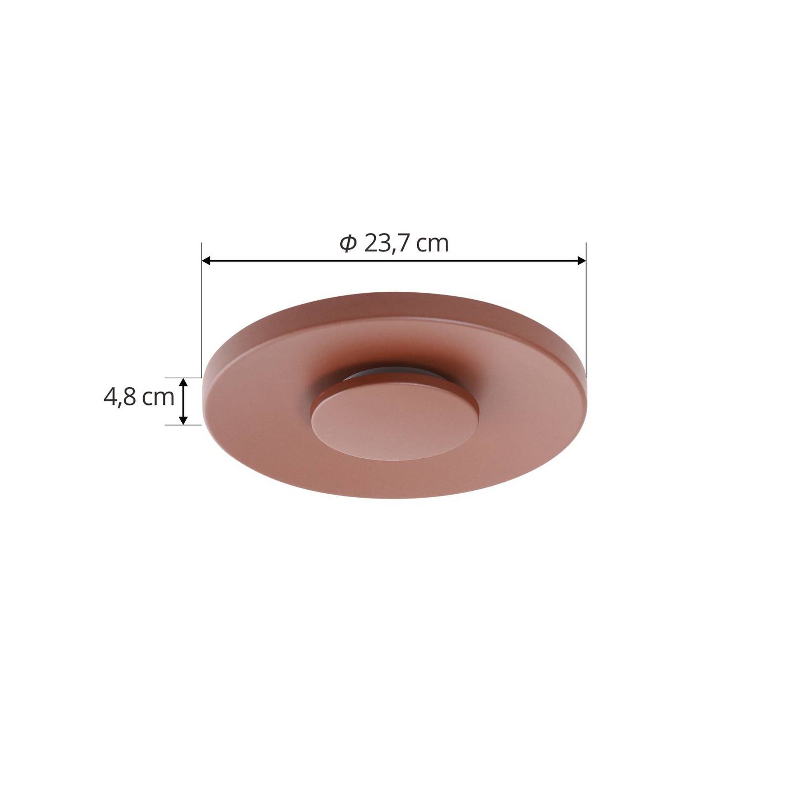 Lucande kinkiet zewnętrzny LED Kayana, kolor rdzawy, aluminium, 24 cm