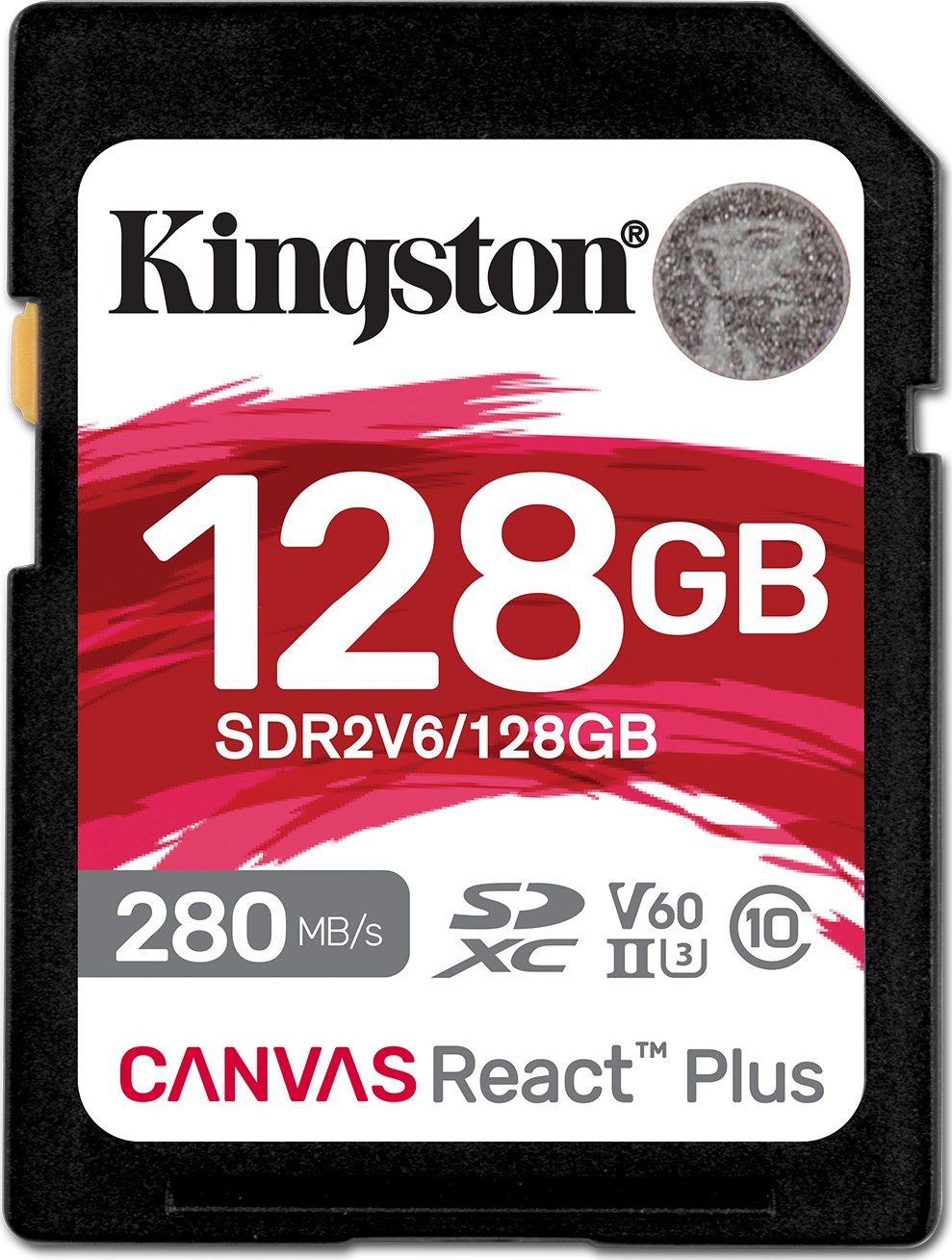 Karta Kingston Canvas React Plus SDXC 128 GB Class 10 UHS-II/U3 V60 SDR2V6/128GB