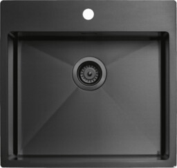 Zlewozmywak kuchenny Diskho 5540 Stalowy Czarny Mat PVD