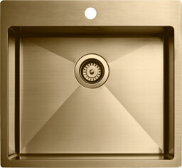 Zlewozmywak kuchenny Diskho 5540 Stalowy Mosiądz Polerowany PVD
