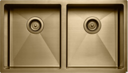 Zlewozmywak kuchenny 4040 Stalowy Mosiężny PVD