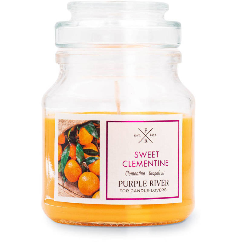 Purple River sojowa naturalna świeca zapachowa w szkle 4 oz 113 g - Sweet Clementine
