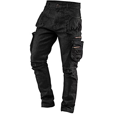 Spodnie robocze DENIM, czarne, 5 kieszeni rozmiar XS NEO 81-233-XS